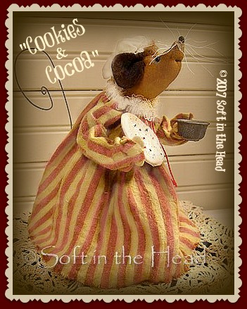 Cookies & Cocoa-cookie, mouse, nightgown, cocoa