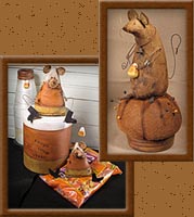 Harvest Mice-candy corn, pin-keep, mice, primitive, pumpkin, mouse, wool, Duffy, harvest
