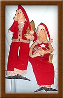 Ma and Pa Claus-Santa, Mrs. Claus, primitive, Christmas, holiday, spirit, Ma and Pa Claus, Vermont wool