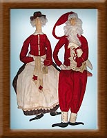 Mister and Missus-better half, Santa, Christmas goose, Mister and Missus, wool, primitive