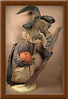 Olde Crow/Crone-crow, witch, primitive, distressed, Olde Crow, 