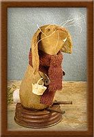 Waldorf Bunny-bunny, Waldorf, rabbit, primitive, muslin, jar lid